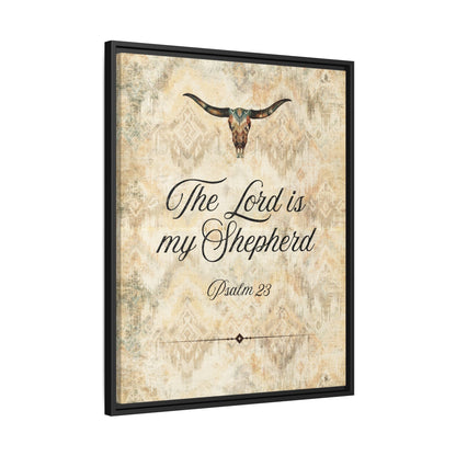 The Lord is My Shepherd Canvas, Framed - Cowgirl Home & Ranch
