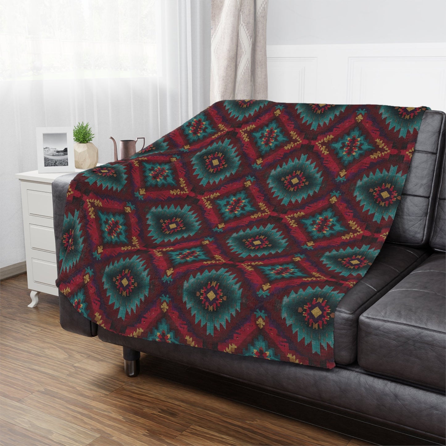 Turquoise Mesa Minky Blanket - Cowgirl Home & Ranch