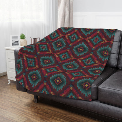 Turquoise Mesa Minky Blanket - Cowgirl Home & Ranch