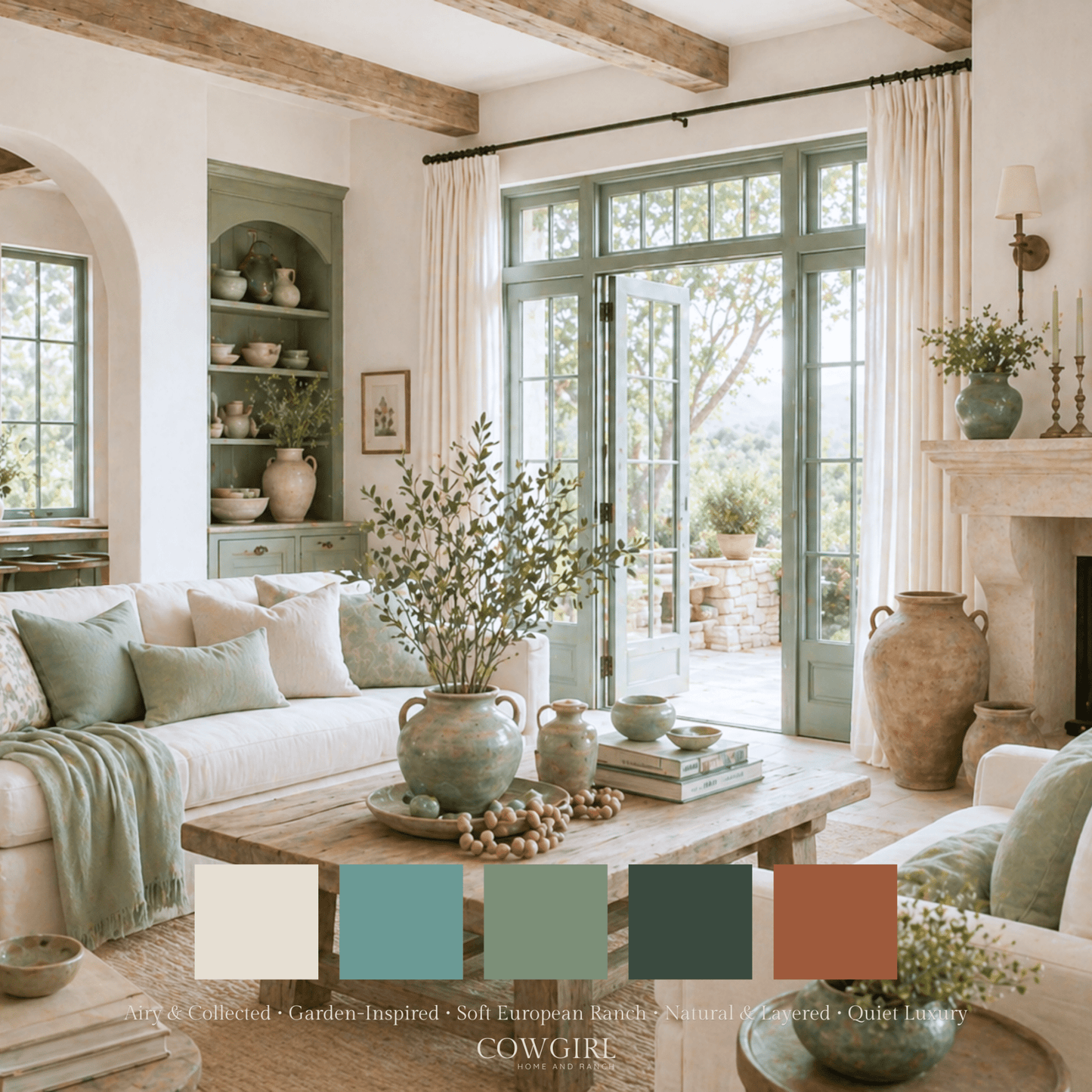 Turquoise Terrace Home Color Palette - Cowgirl Home & Ranch