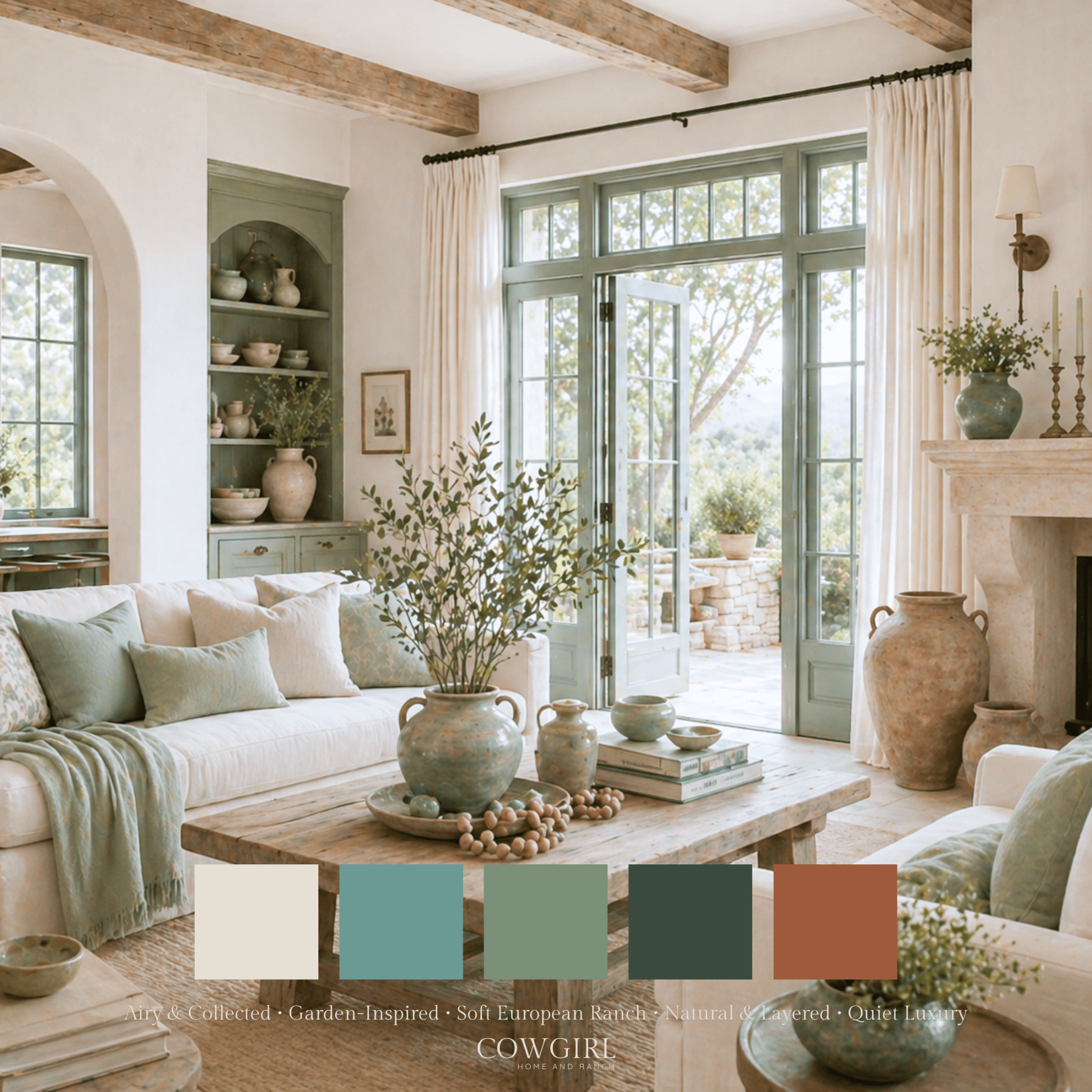 Turquoise Terrace Home Color Palette - Cowgirl Home & Ranch
