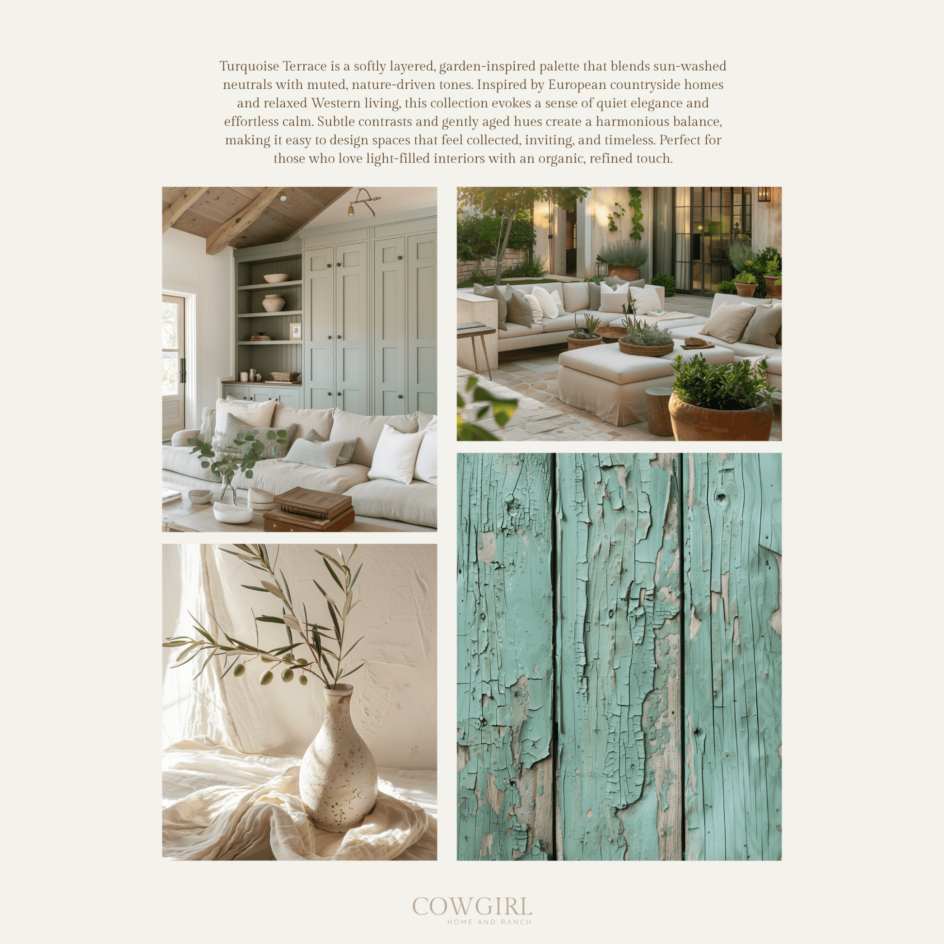 Turquoise Terrace Home Color Palette - Cowgirl Home & Ranch
