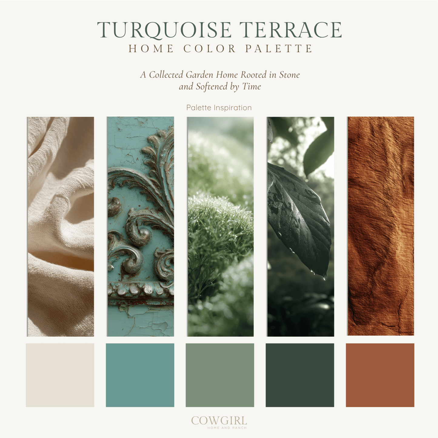 Turquoise Terrace Home Color Palette - Cowgirl Home & Ranch