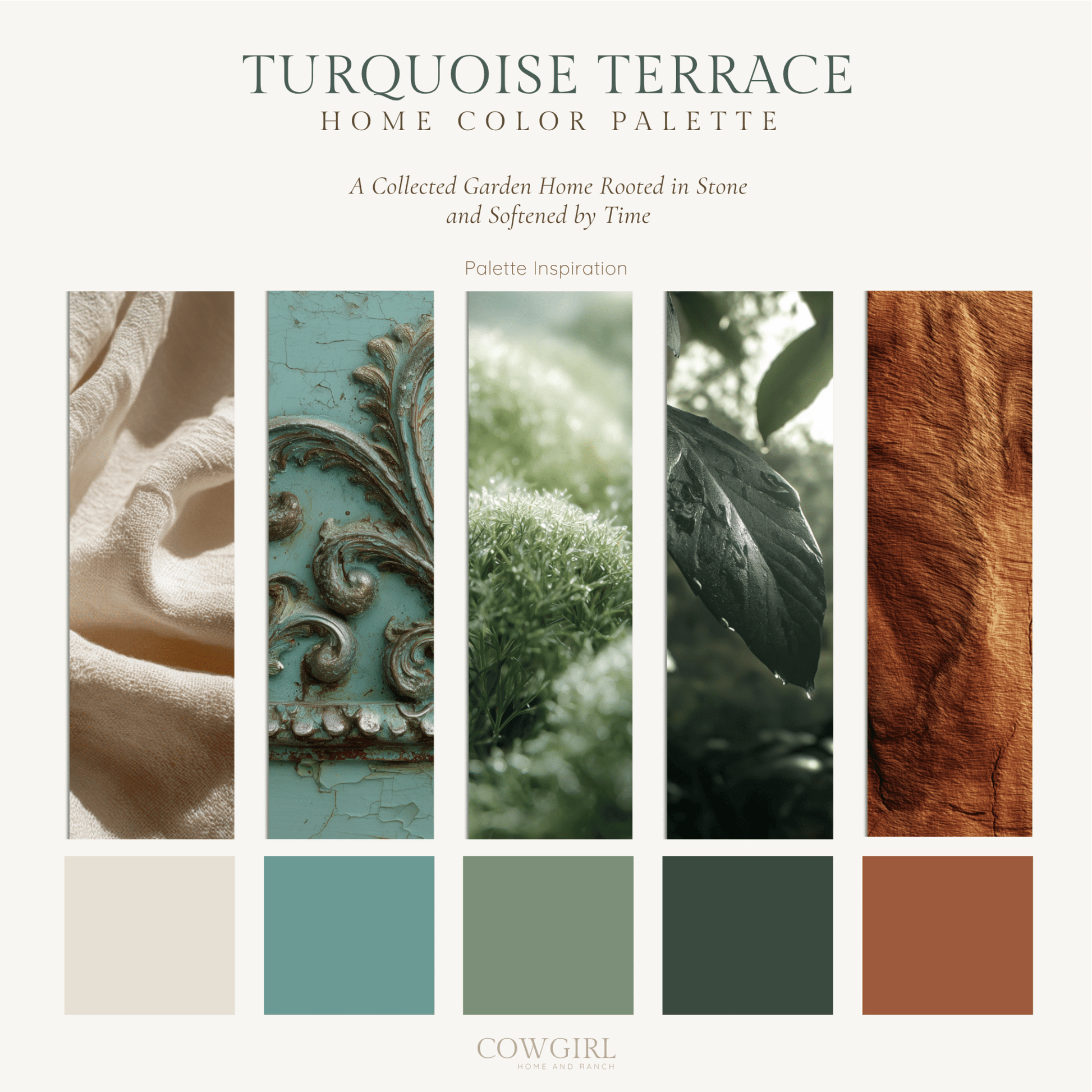 Turquoise Terrace Home Color Palette - Cowgirl Home & Ranch