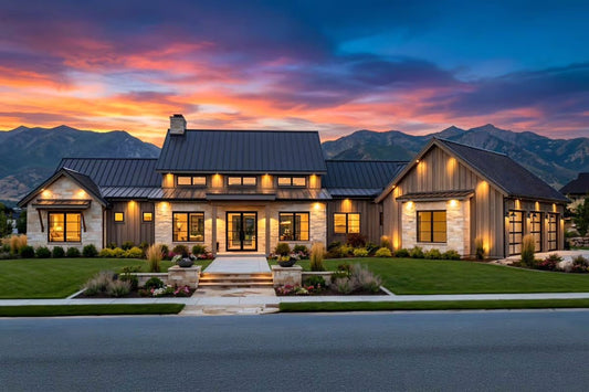 Vaulted Ranch Home Plan with Angled 3 - Car Garage, Game Room & Office – 3,609 Sq Ft - Cowgirl Home & Ranch