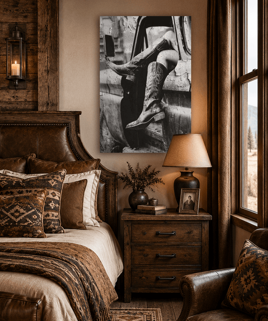 Where the Road Ends Western Canvas - Cowgirl Home & Ranch