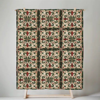 Yuletide Heirloom Quilted Blanket - Cowgirl Home & Ranch