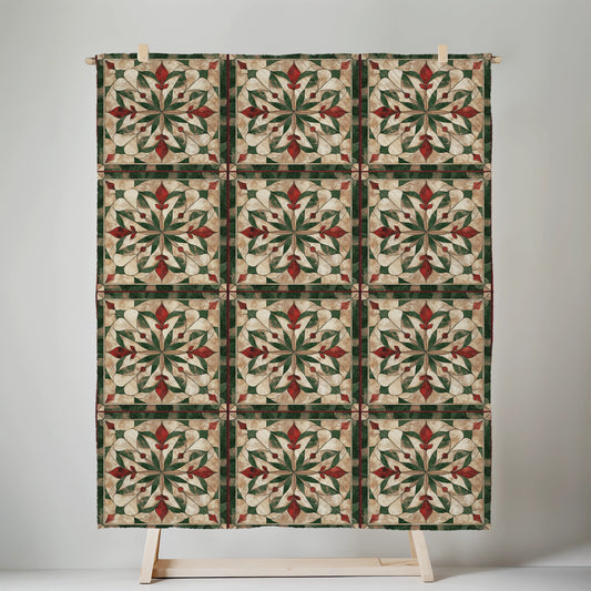 Yuletide Heirloom Quilted Blanket - Cowgirl Home & Ranch